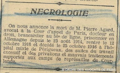 Agard nécrologie