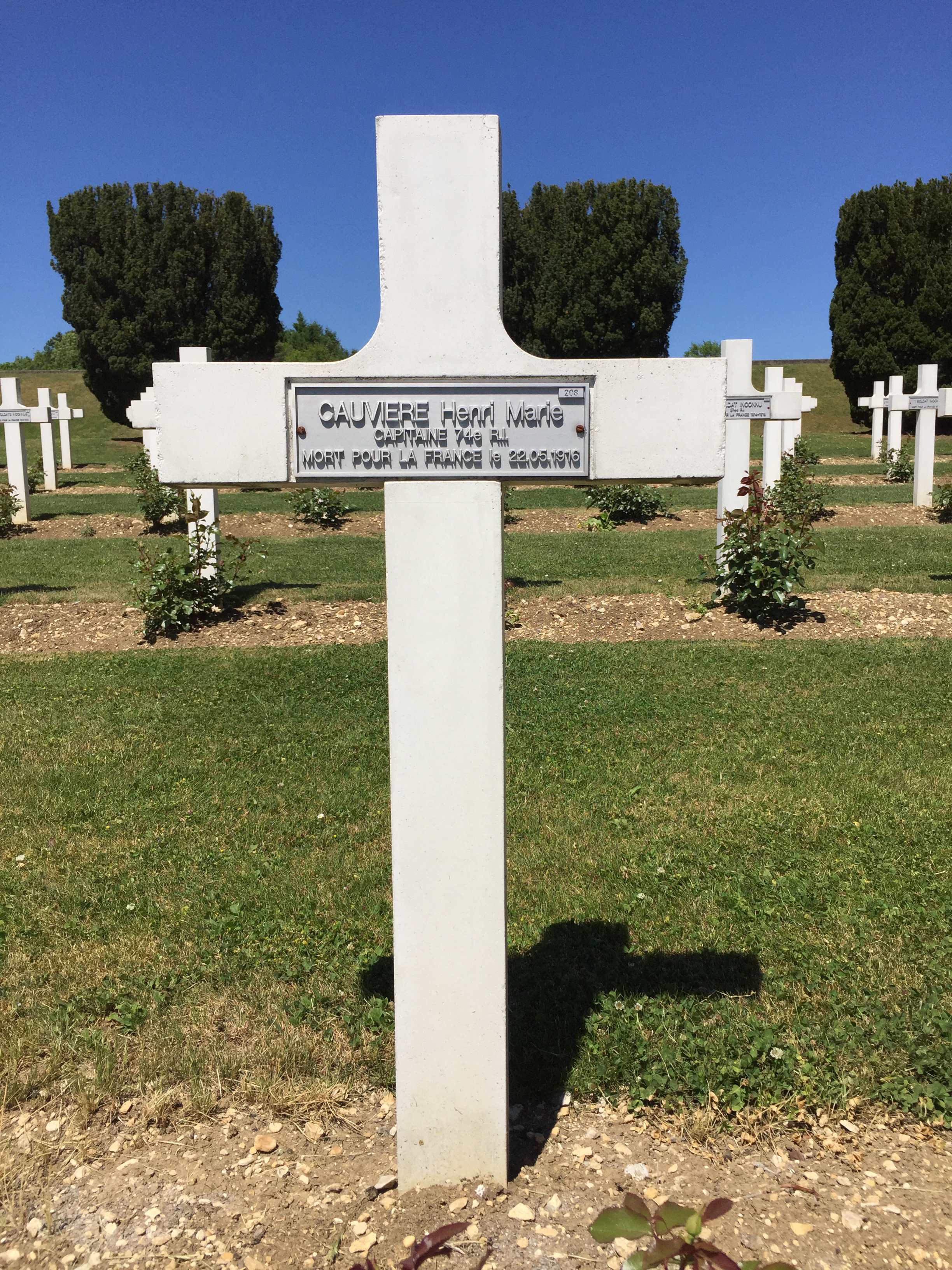 Nécropole de Douaumont (Meuse) - Tombe d'Henri Cauvière