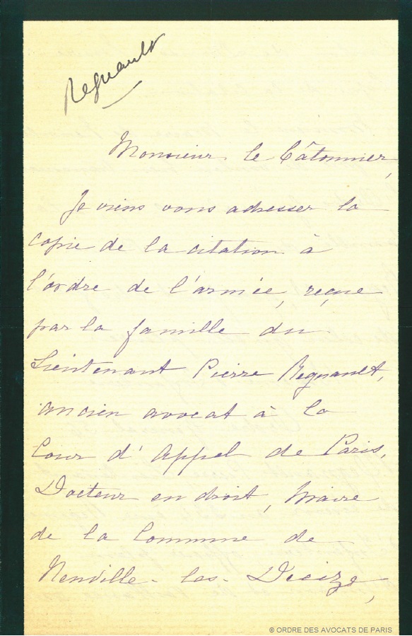 Regnault lettre famille p1