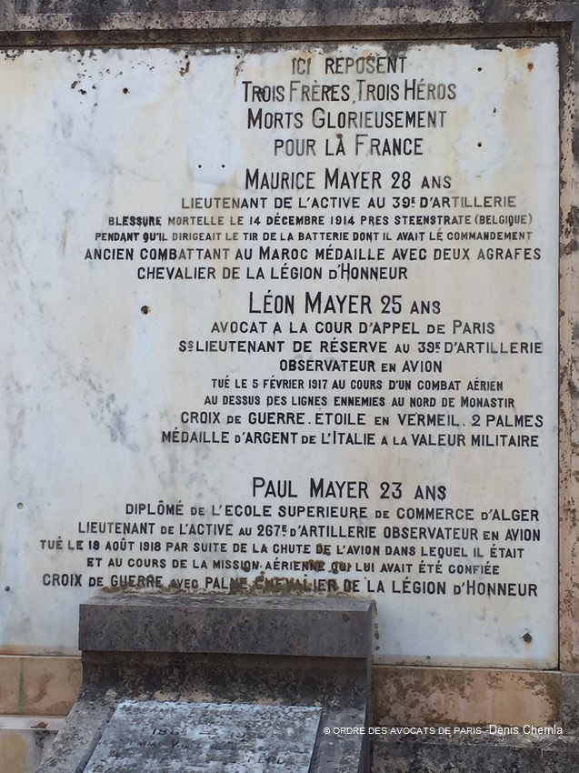 Sépulture de Léon Mayer à Alger