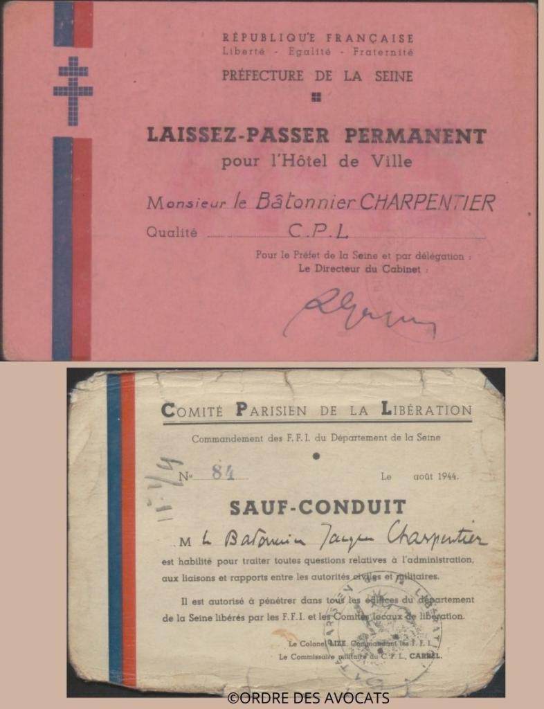 Charpentier Jacques laisser passer