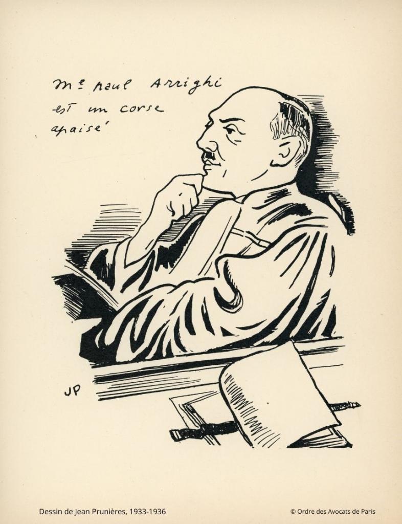 Arrighi Paul dessin Prunières 1