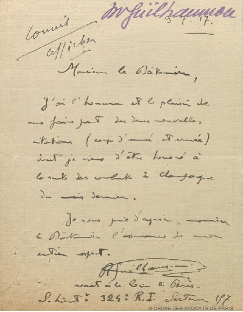 Guilhaumou lettre 9 juillet 1917