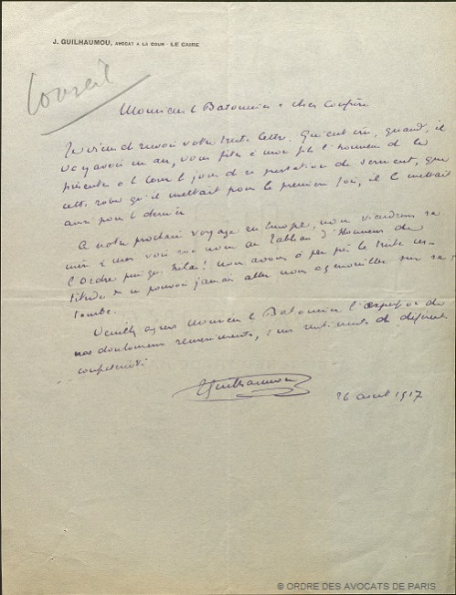 Guilhaumou lettre pre 26 aot 1917