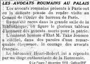 Le Figaro 07121918 visite avocats roumains