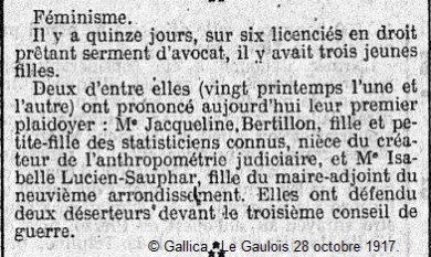 Le gaulois 28 octobre 1917