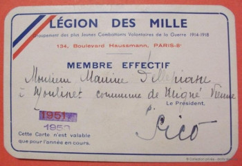 Legion des mille carte adherent