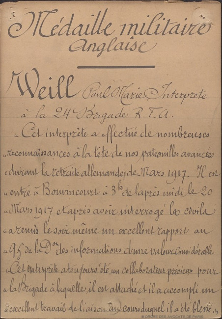 Weill citation